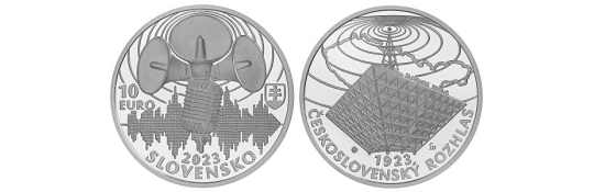 Pozvánka - predaj 10€ mince - Začiatok pravidelného vysielania československého rozhlasu - 100. výročie