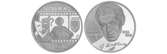 Pozvánka - predaj 10€ minca - Jozef Kroner - 100. výročie narodenia - 18.3.2024