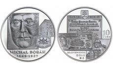 Minca Ag 10€/2019 proof Michal Bosák – 150. výročie narodenia