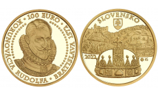 Minca Au 100€/2022  -  Bratislavské korunovácie - 450.výročie korunovácie Rudolfa