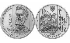 Strieborná minca 10€ (2021) BU - Janko Matúška - 200. výročie narodenia