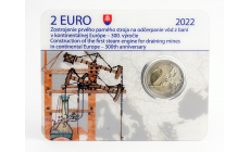 Zberateľská karta SR 2022 "Zostrojenie prvého parného stroja na odčerpanie vôd z baní v kontinentálnej Európe - 300. výročie"