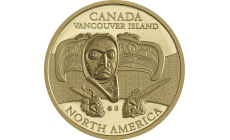 Zlatá minca 100 Francs CFA - Rituálne masky regiónov sveta III. - Kanada