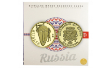 Zlatá minca 50 Francs CFA - Rusko - Rituálne masky regiónov sveta 