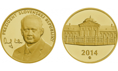 Medaila Ms pozlátená  "Prezident Slovenskej republiky - Andrej Kiska"