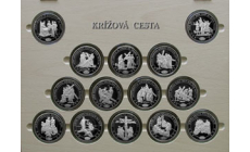 Súbor medailí Ag "Krížova cesta"