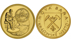 Medaila Au "Slobodné kráľovské mesto Nová Baňa"