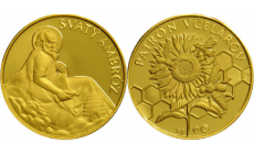 Medaila Au  Svätý Ambróz - patrón včelárov