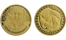 Zlatá medaila s personalizáciou - Narodenie dieťaťa