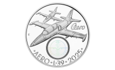 Strieborná minca 500 Kč (2025) proof - Albatros Aero L-39