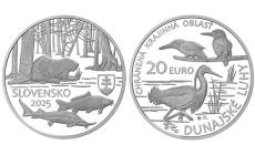 Strieborná minca 20€ (2025) proof - Chránená krajinná oblasť Dunajské luhy
