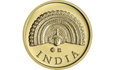 Zlatá minca - 50 Francs CFA - India - Rituálne masky regiónov sveta III.
