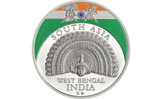 Strieborná minca 20 Francs CFA - India - Rituálne masky regiónov sveta III.