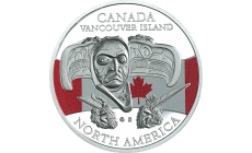 Strieborná minca 20 Francs CFA - Rituálne masky regiónov sveta III. - Kanada