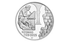Strieborná minca 200 Kč (2025) proof - Kronikár Kosmas