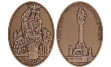 Mosadzná medaila BP - Morové stĺpy - kamenní svedkovia víťazstva nad epidémiami - Morový stĺp Súsošie najsvätejšej Trojice v Trnave