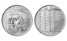 Minca strieborná 200 Kč/2021 Jože Plečnik