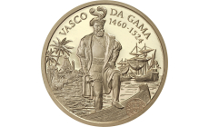 Zlatá minca (31,1g) - Svetoví moreplavci a objavitelia - Vasco da Gama