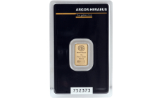 Investičné zlato - zlatá tehlička 2 g - Argor-Heraeus