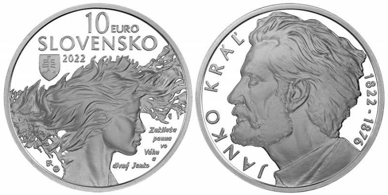  strieborna minca Janko Kráľ - 200. výročie narodenia