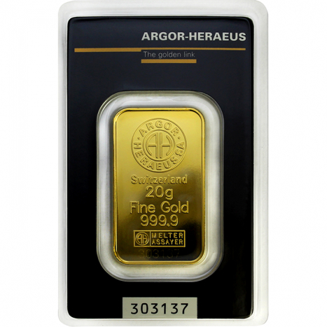 Investičné zlato - zlatá tehlička 20 gramov