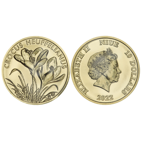 Zlatá minca 10 Dollars Šafrán Karpatský - Fauna a flóra na Slovensku