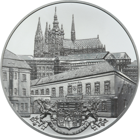Strieborná medaila - pokovenie ródiom - 100.výročie začatia razby prvej československej jednokorunovej mince