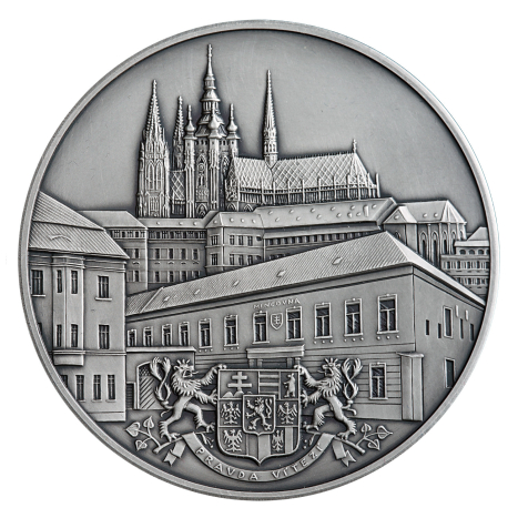 Strieborná medaila - 100.výročie začatia razby prvej československej jednokorunovej mince - reverz