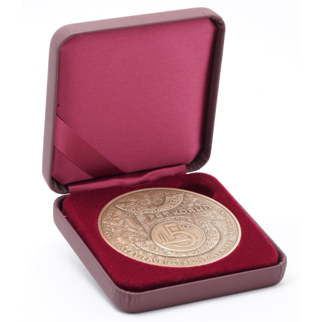 Mosadzná medaila - 100. výročie razby prvej Československej 5-koruny