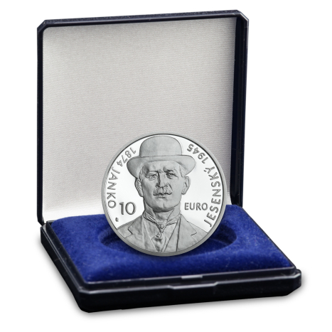 Strieborná minca 10€ (2024) proof - Janko Jesenský - 150.výročie narodenia