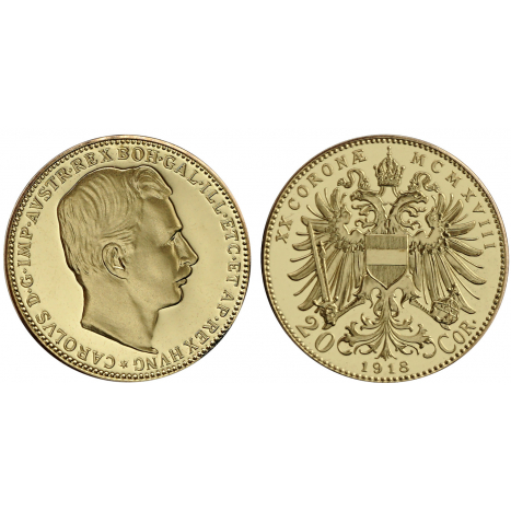 Medaila Au - Replika 20 koruna 