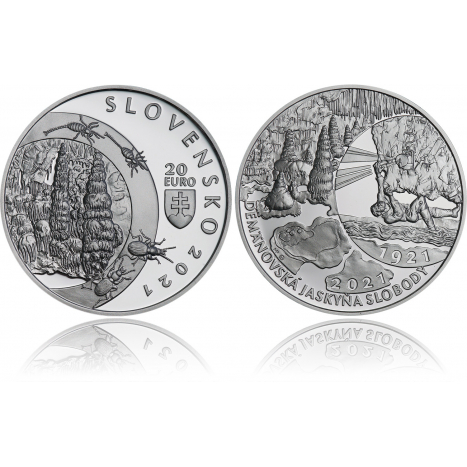 20€ minca Objavenie Demanovskej jaskyne slobody averz reverz spolu