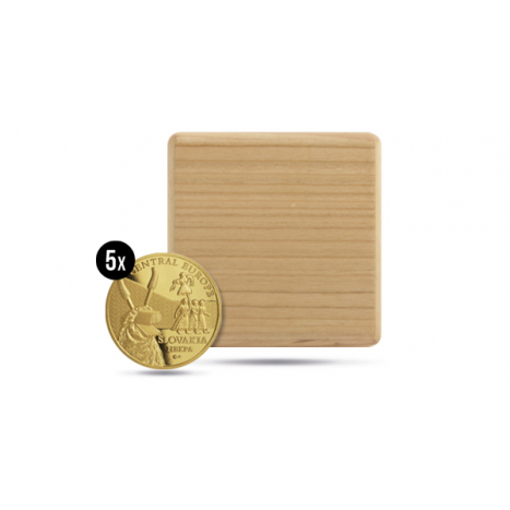 Wooden box for gold investing coins "royalty" 100 FRANCS CFA
