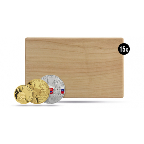 Wooden box for silver investing coins "royalty" 20, 50, 100 FRANCS CFA