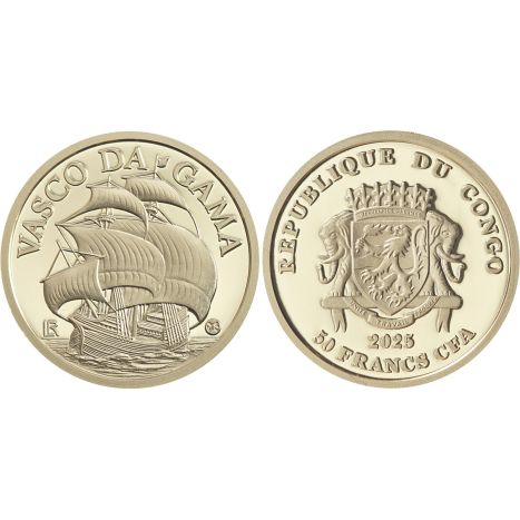 Minca zlatá (3,11g) - Svetoví moreplavci a objavitelia - Vasco da Gama