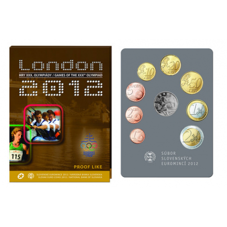 Súbor mincí proof 2012 "Hry XXX. Olympiády Londýn 2012"