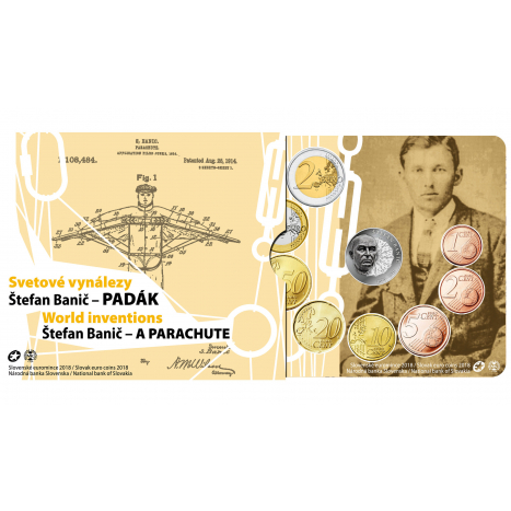 Coin set 2018 "World-known inventions of Slovak inventors - Štefan Banič"