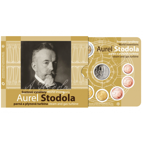 Súbor mincí SR 2019  "Svetové vynálezy slovenských vynálezcov - Aurel Stodola"