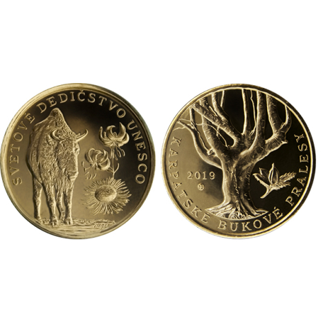 Súbor mincí SR 2019 "Kultúrne pamiatky UNESCO na Slovensku - Karpatské bukové pralesy 