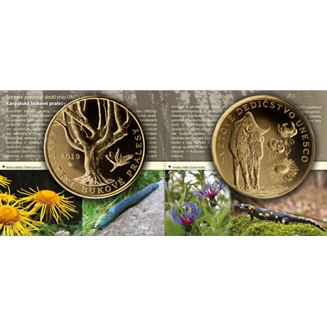 Súbor mincí SR 2019 "Kultúrne pamiatky UNESCO na Slovensku - Karpatské bukové pralesy 