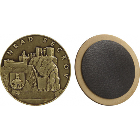 Magnetic medal - BP "The Castle of Beckov"