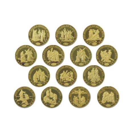 Medal Set - Way of the Cross (goldplated)