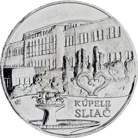 Token nickel-plated "Slovak thermal baths - Sliač"