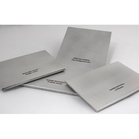 Set of four plaques "Artworks of world famous artists II."