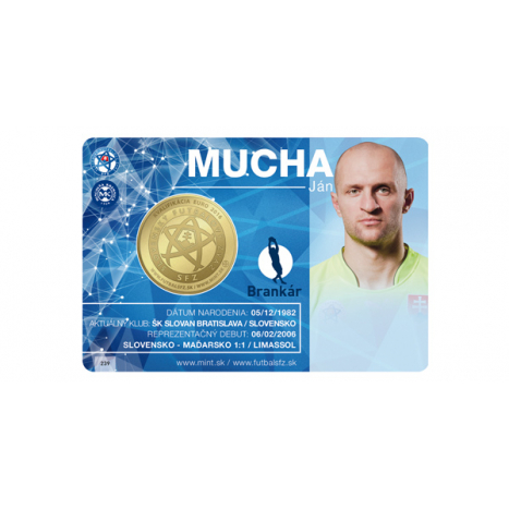 Collector card "JÁN MUCHA"