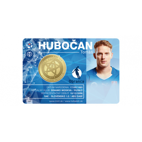Zberateľská karta "TOMÁŠ HUBOČAN"