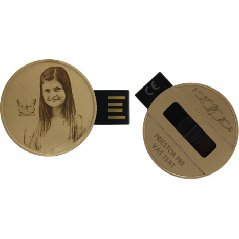 USB flash drive with own engraved image