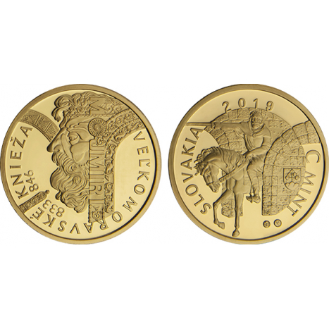 Medaily Ag "Nezrealizované motívy zberateľských mincí - 100 € Veľkomoravské knieža Mojmír I."