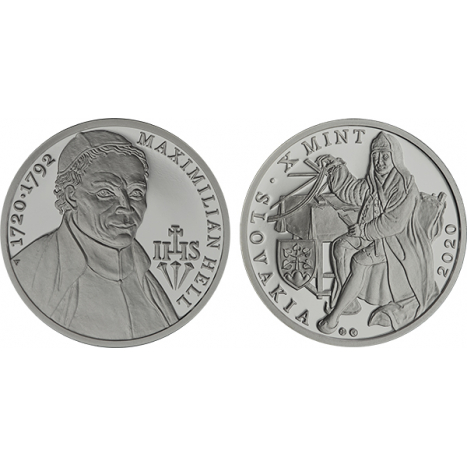 Medaily Ag - Nezrealizované motívy zberateľských mincí - Maximilián Hell - 300. výočie narodenia
