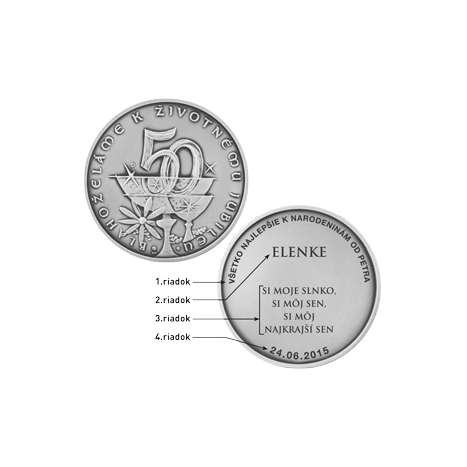 Medal Ag in celebration of the "50th anniversary of the birth" 